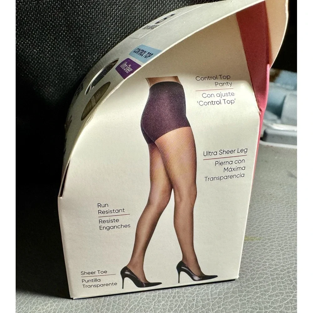 L'eggs Silken Mist Ultra Sheer Leg Tights Control Top Run Resistant  Sun Beige B